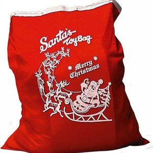 Halco “Merry Christmas” Santa Claus Toy Bag with Drawstring #999  NWT VTG